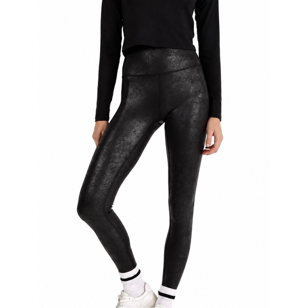 Aerie Offline Black The Hugger High Waisted Crackle Leggings Medium